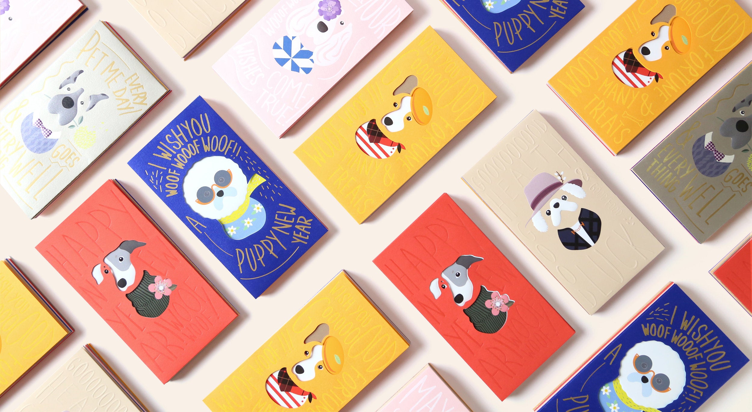 Woof Models Lucky Money Packets Happy Year of the Dog