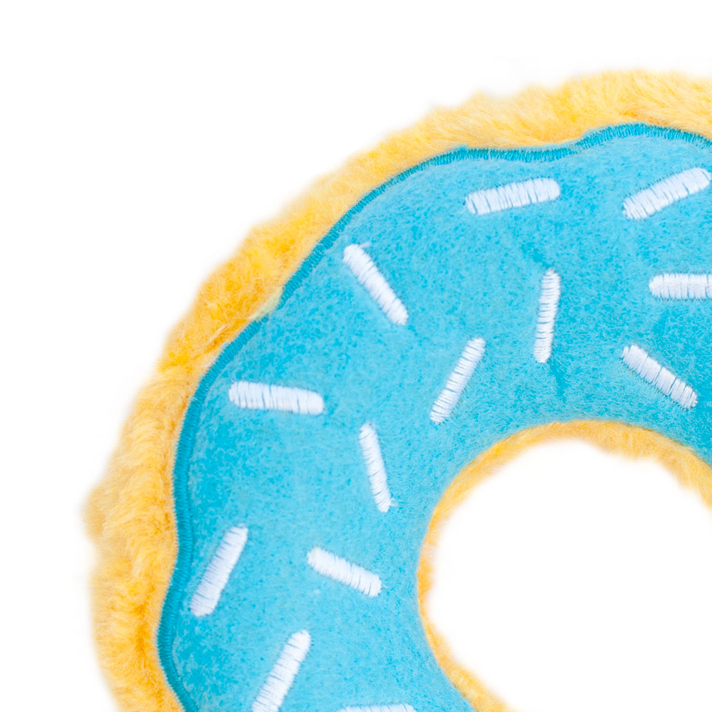 Zippy Squeaky Dog Toy, Donutz Blueberry Jumbo