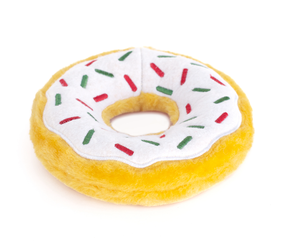 Zippy Squeaky Dog Toy, Donutz Peppermint