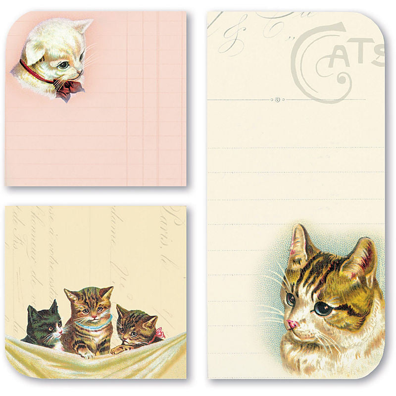Stationery: Cavallini Vintage Cats Sticky Memo
