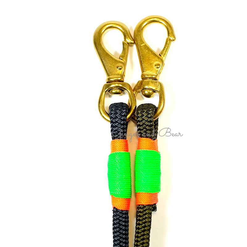 Rugged Hudson Leash: Citrus, Navy