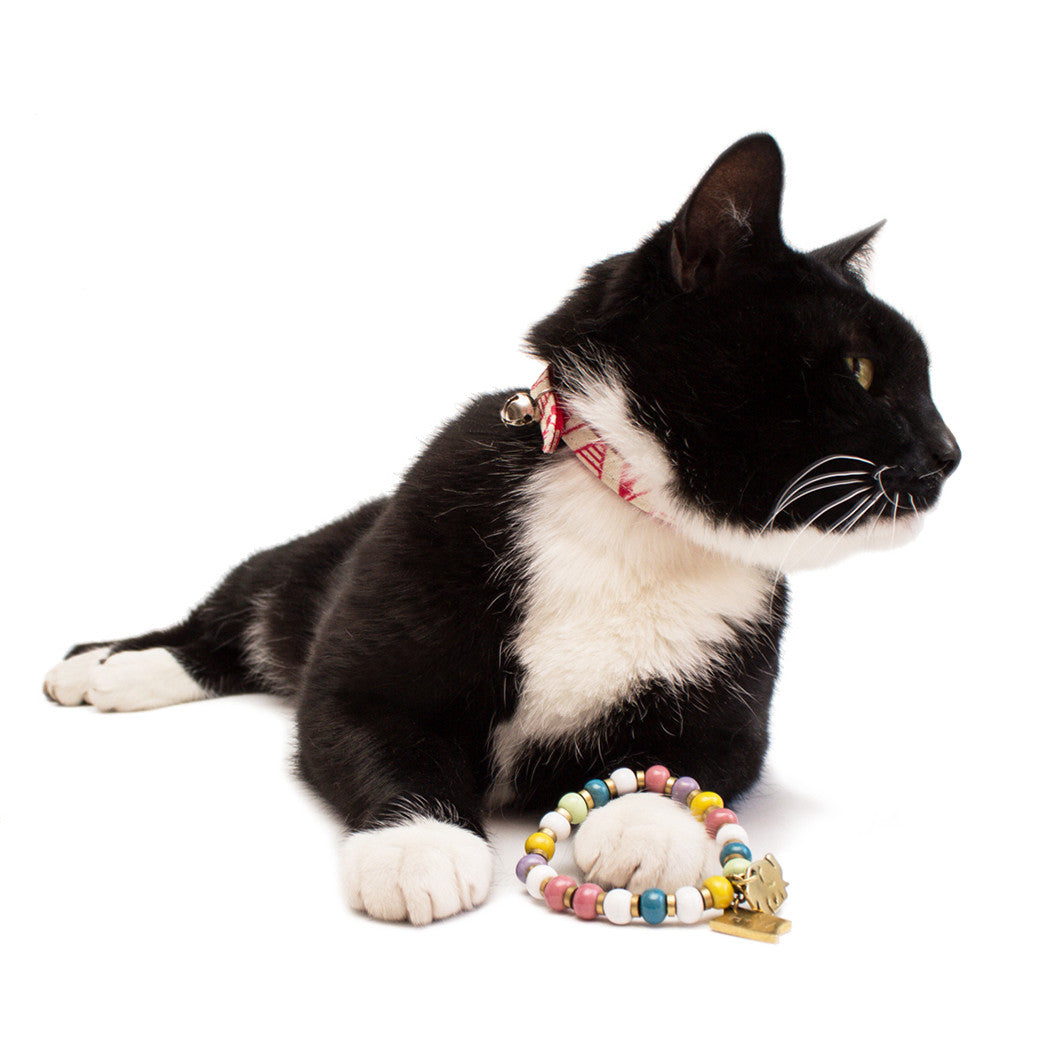 Hiro+Wolf Cat Collar, Geo Pink