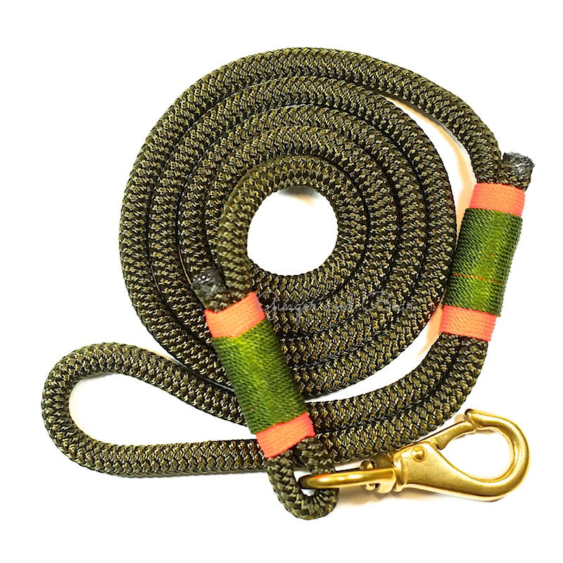 Rugged Hudson Leash: Seaweed Olive