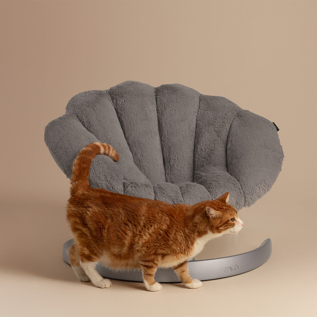 Tavo Pets Shell Lounger: The Swaying, Calming Pet Bed in Lunar