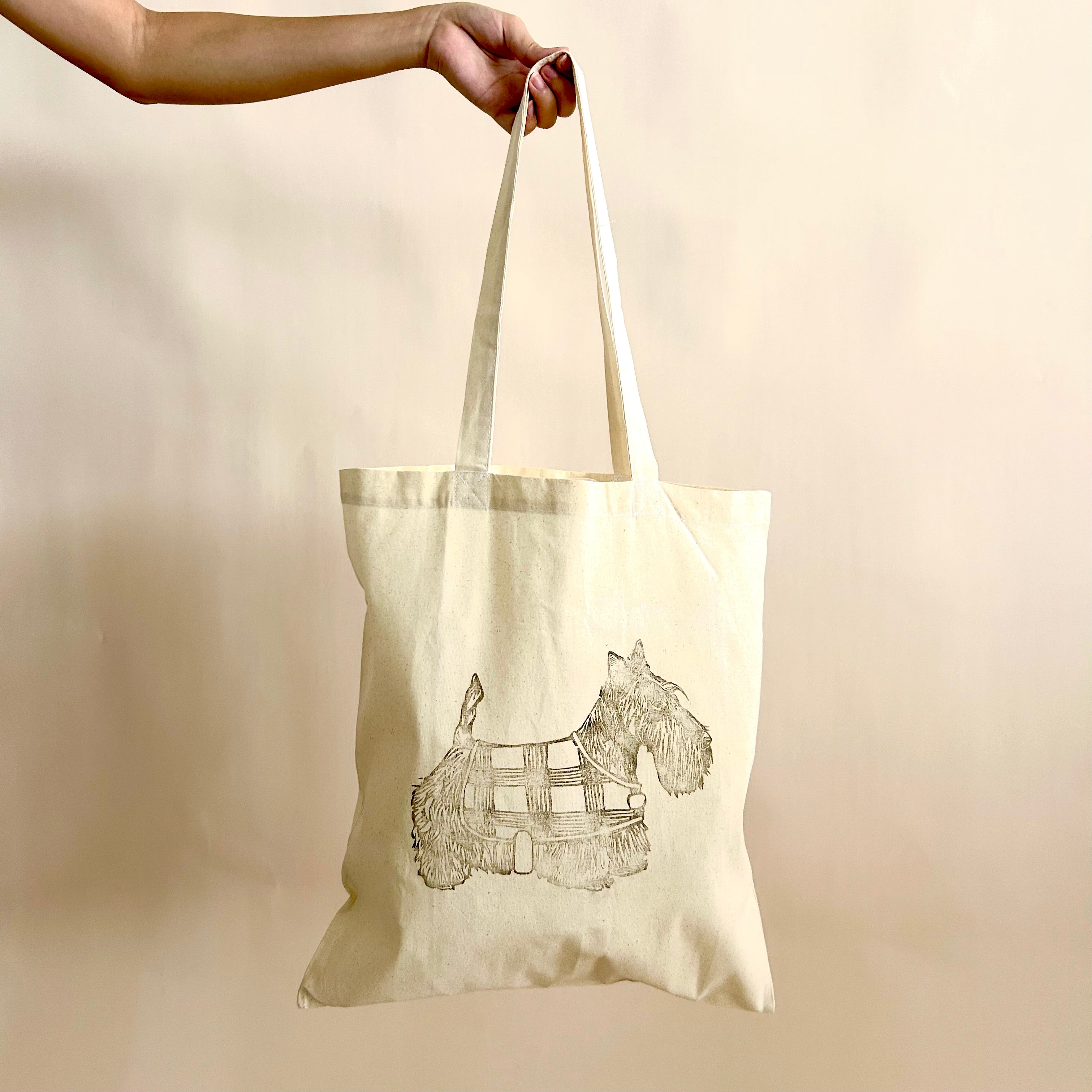 Cotton Tote bag for dog people: Scottie