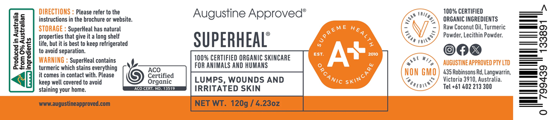 Augustine Approved Organic Skincare for Dogs and Cats, Augustine’s SuperHeal