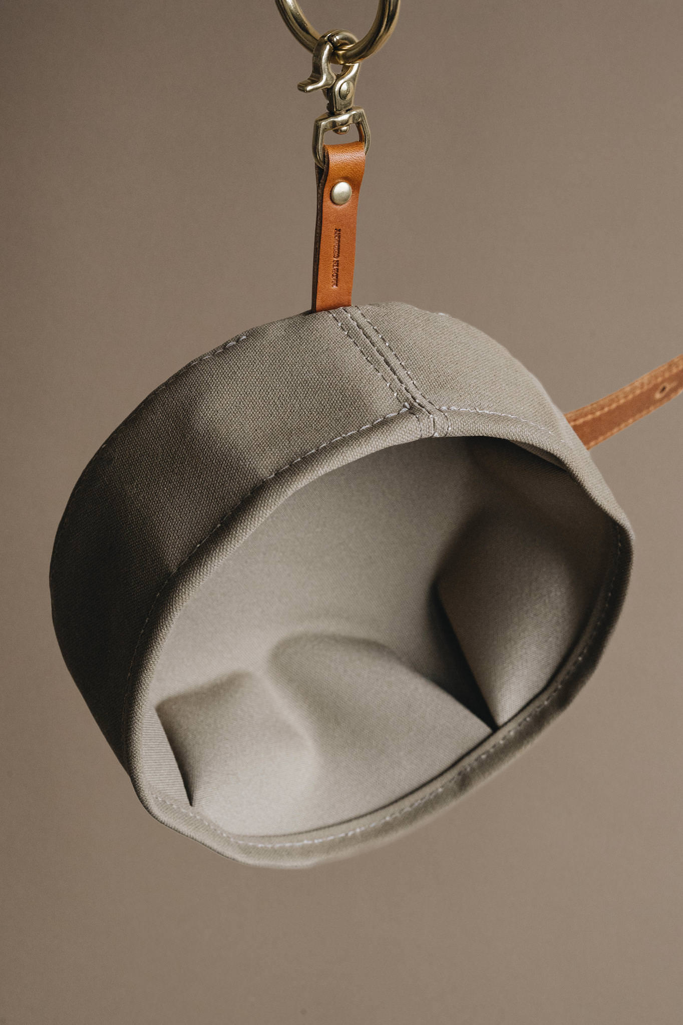 Melo Foldable Travel Dog Bowl | Premium Waxed Canvas & Leather