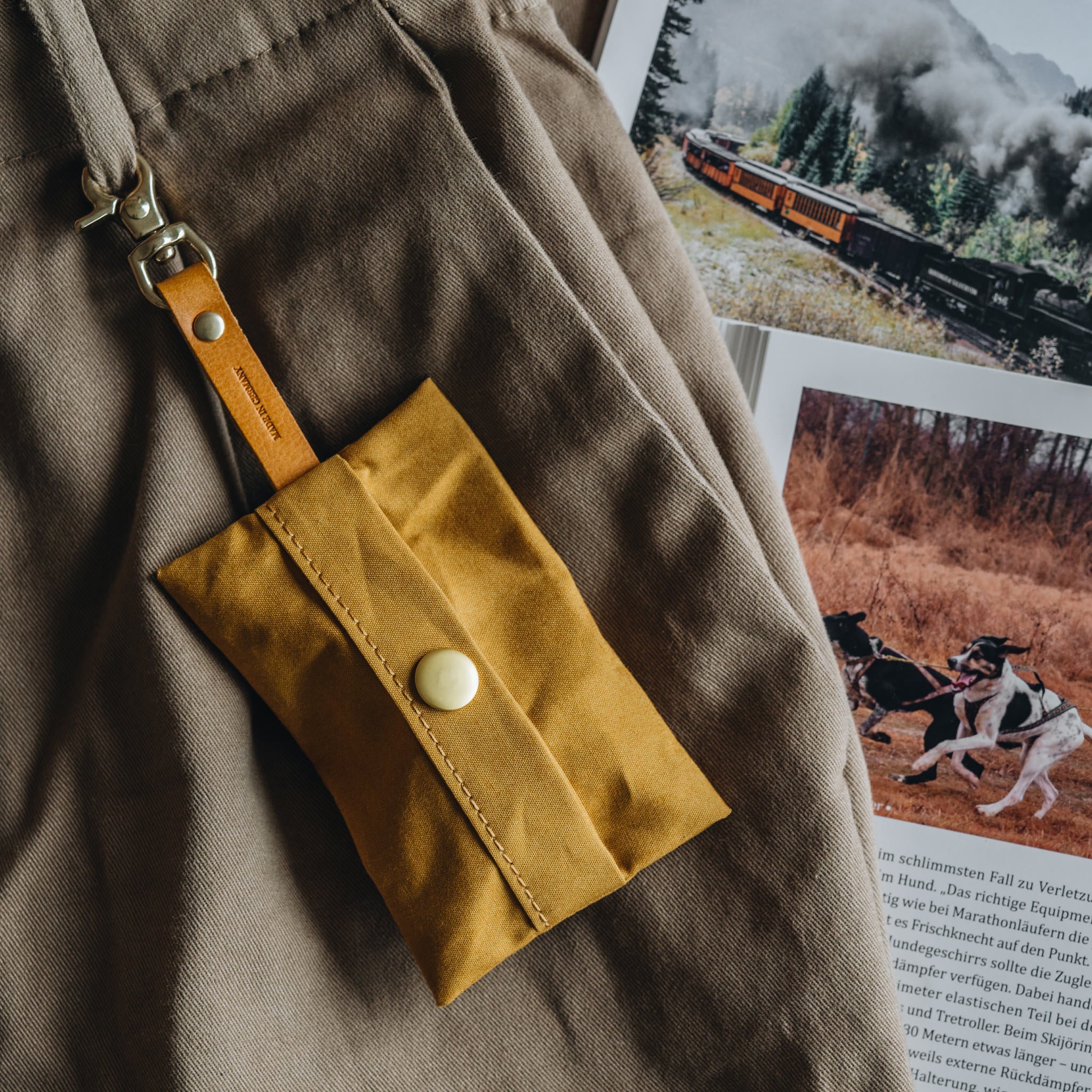 Band & Roll Noi Dog Poop Bag Dispenser | Canvas & Leather