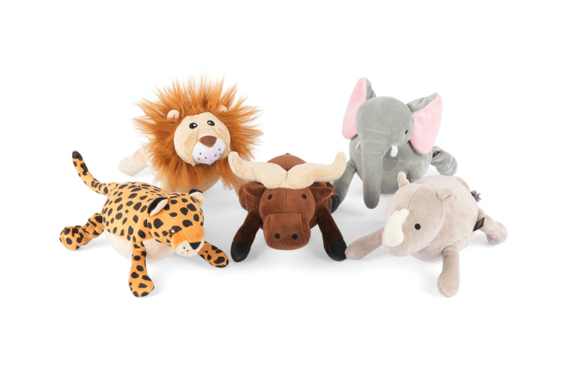 Big Five of Africa, Squeaky Plush Dog Toy, Logan the Leopard