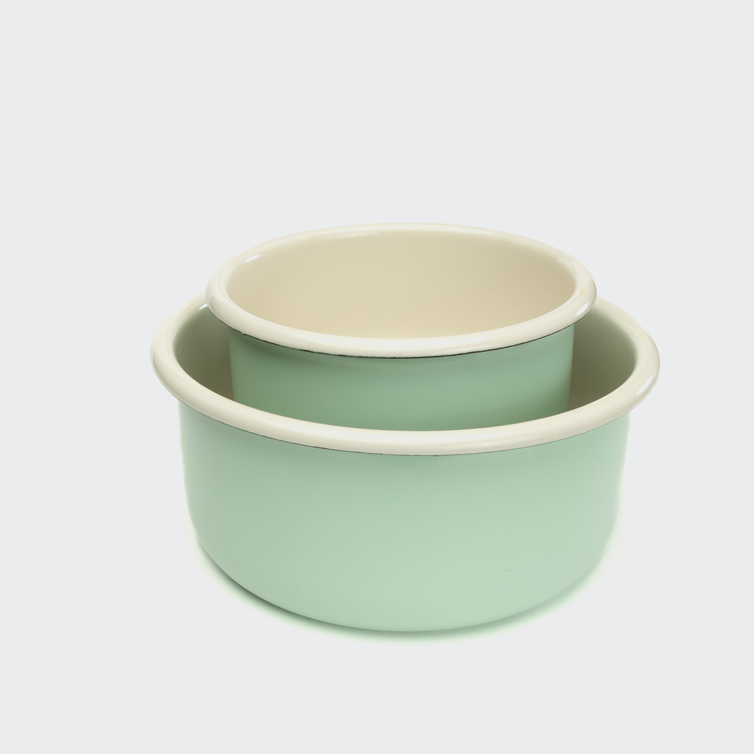 Cloud7 Dog Food and Water Bowl, Granny Pastel Green