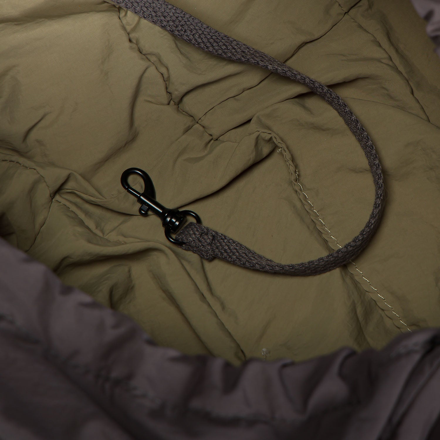 Cloud7 LTTL Dark Grey/Khaki Puffer Dog Sling Bag | Hands-Free Carrier