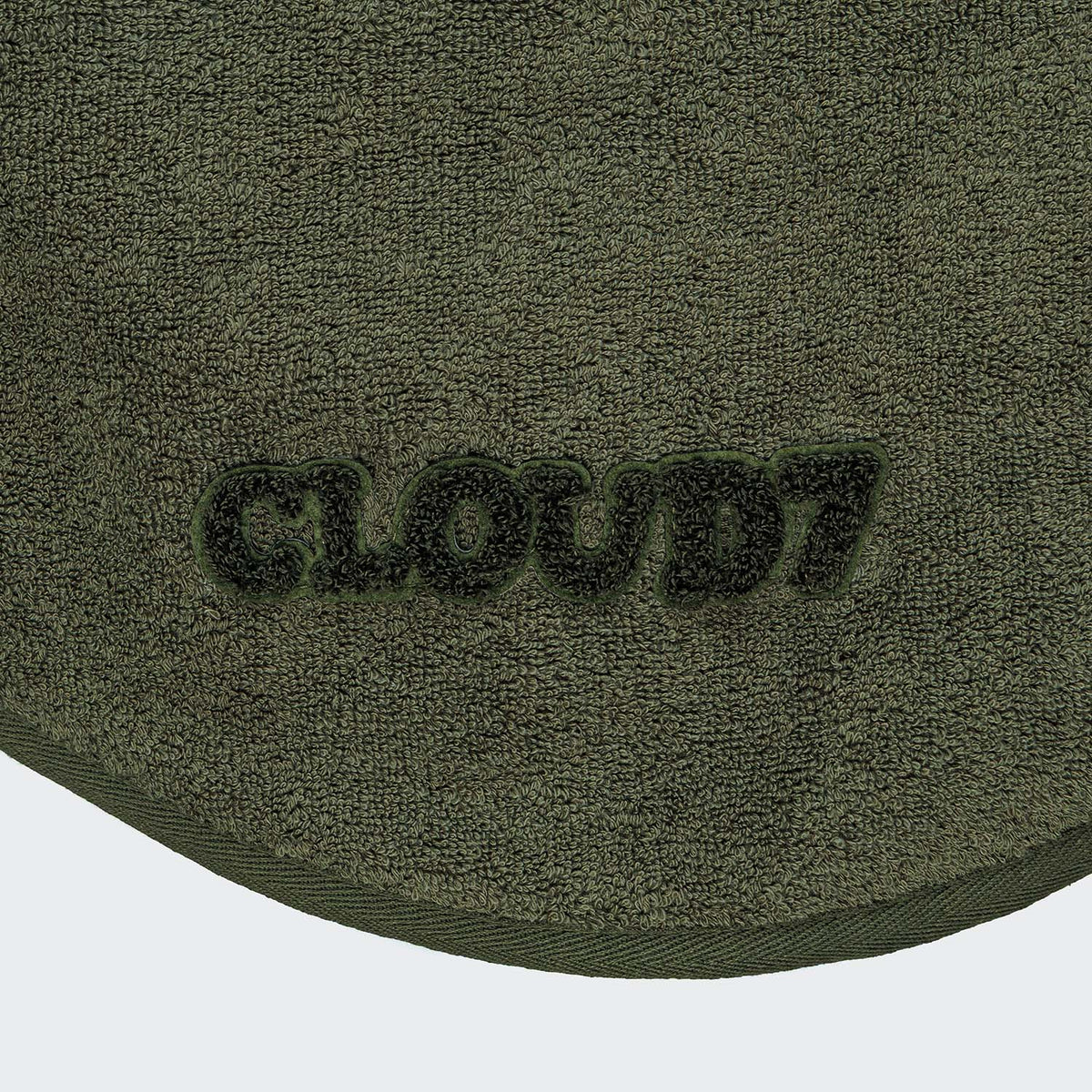 Solid-colored Cloud7 Wannsee luxury dog bathrobe made from thick, absorbent organic cotton terry cloth.