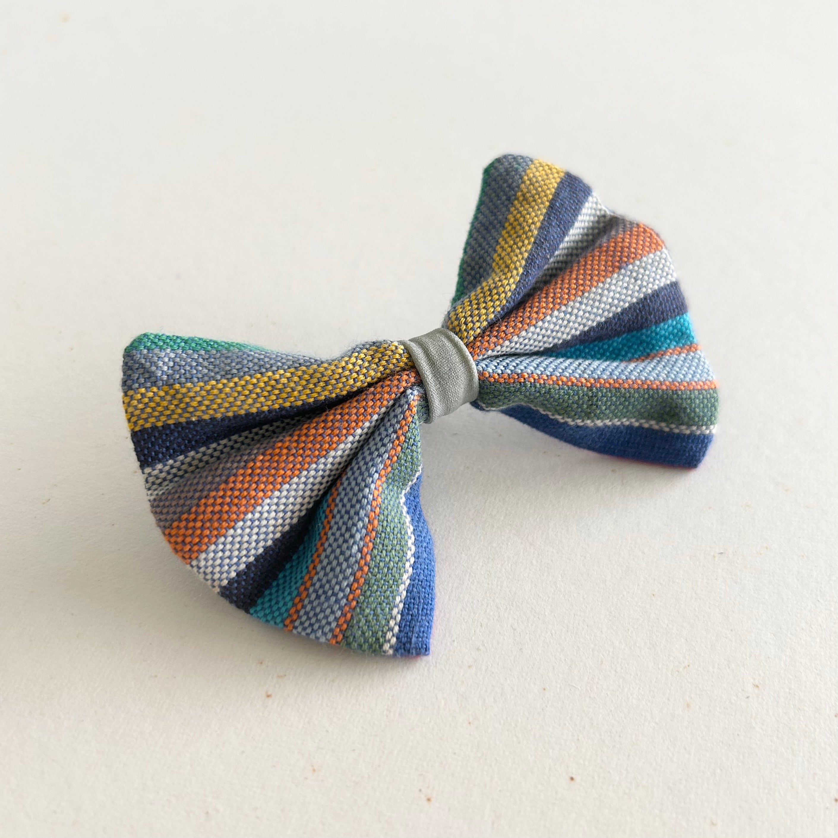 Hiro+Wolf Dog Bow Tie: Marine Striped Kikoy