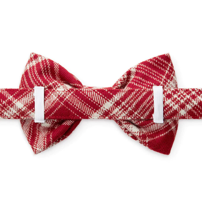 Dog and Cat Bowtie: Marsala Plaid Flannel
