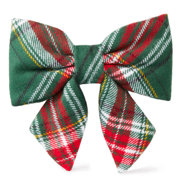 Dog and Cat Lady Bowtie: Holly Jolly Flannel