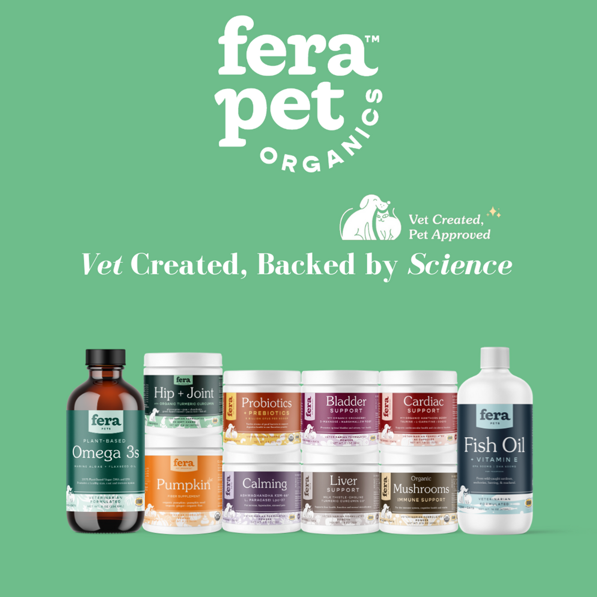 Fera Pet Organics Dog and Cat Supplement, Immunity Boost Bundle