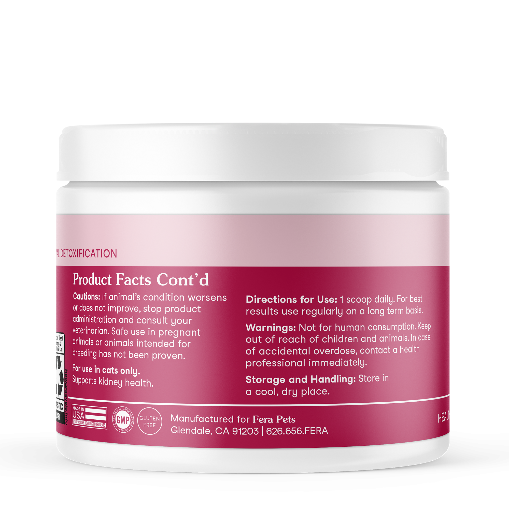 Fera Pet Organics Cat Kidney Support | Renal Health Supplement