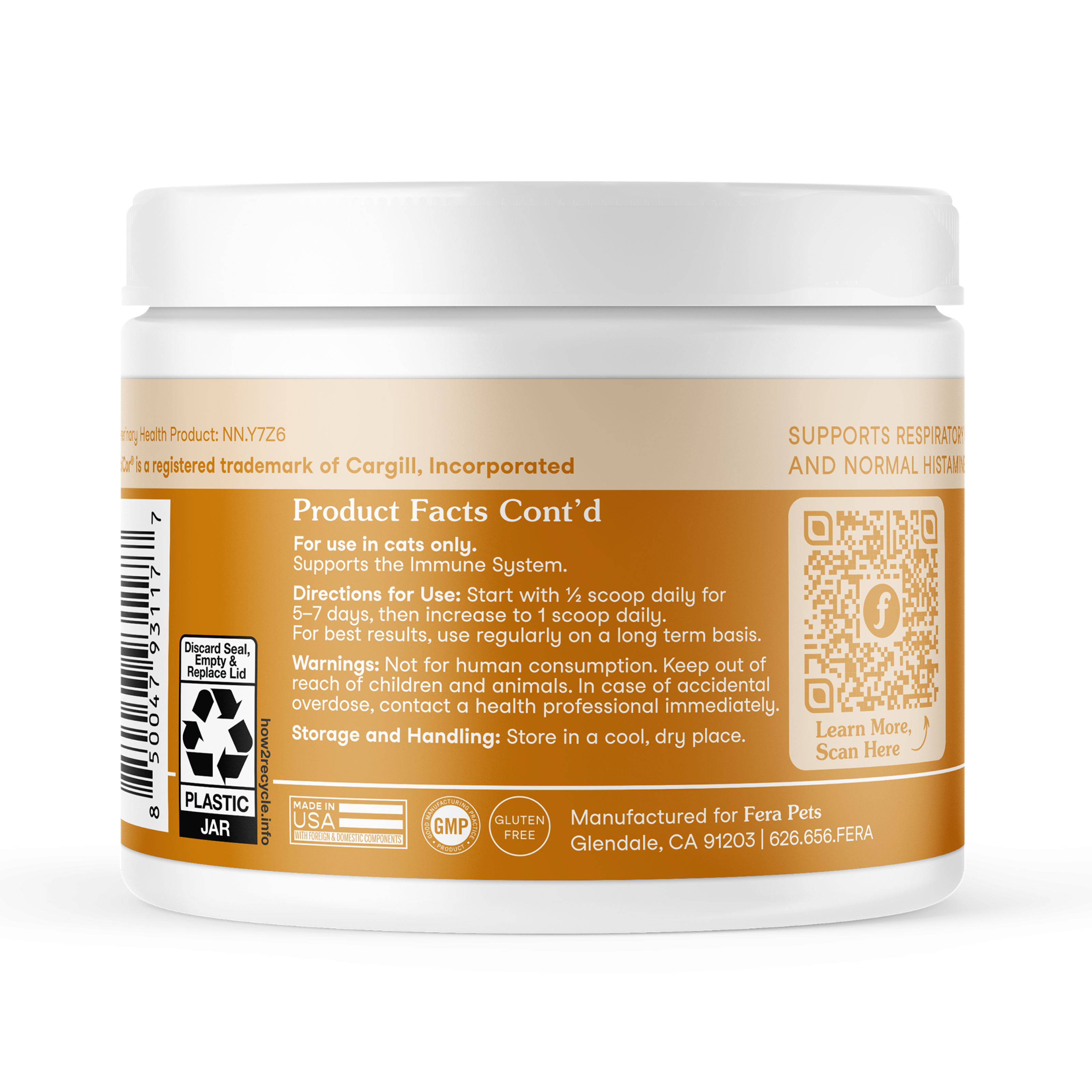 Fera Pet Organics Cat L-Lysine | Immune & Respiratory Support