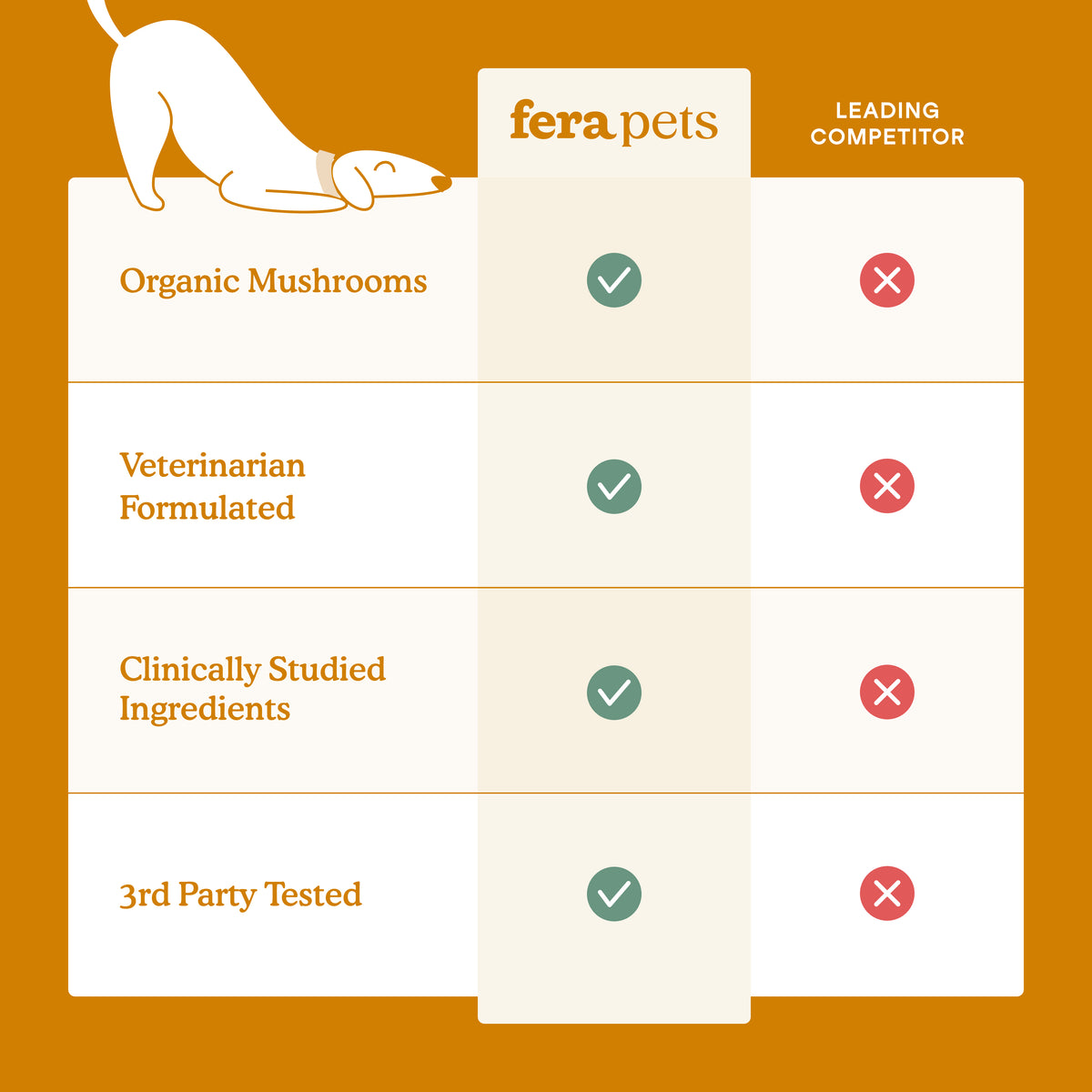 Fera Pets Organic dog allergy soft chews supplement jar for immune support and itchy skin relief