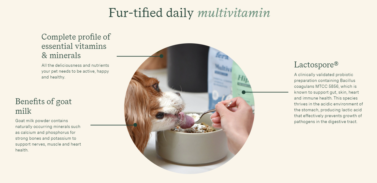 Fera Pet Organics Dog and Cat Supplement, Multivitamin Goat Milk Topper