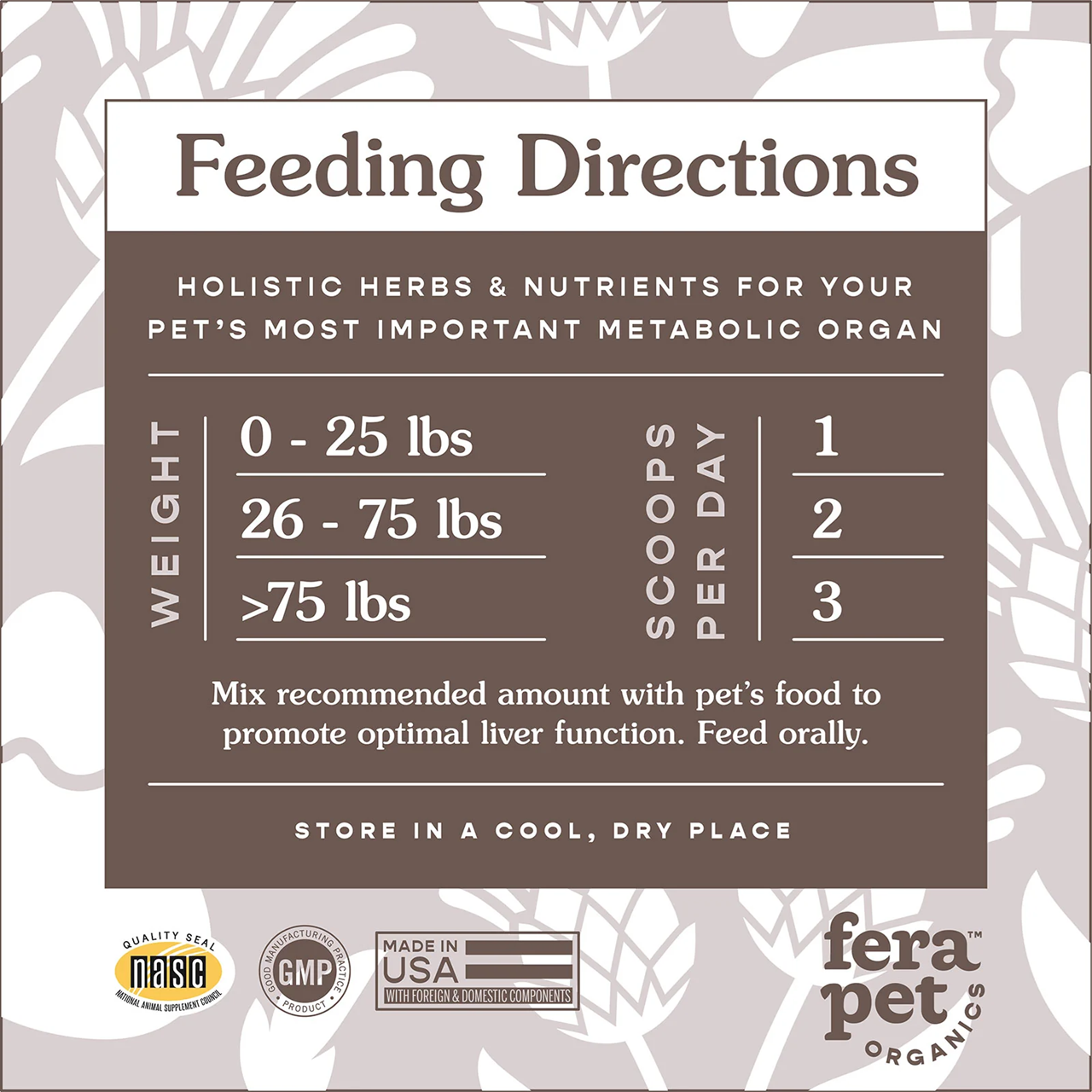 Fera Pet Organics Dog and Cat Supplement, Liver Support