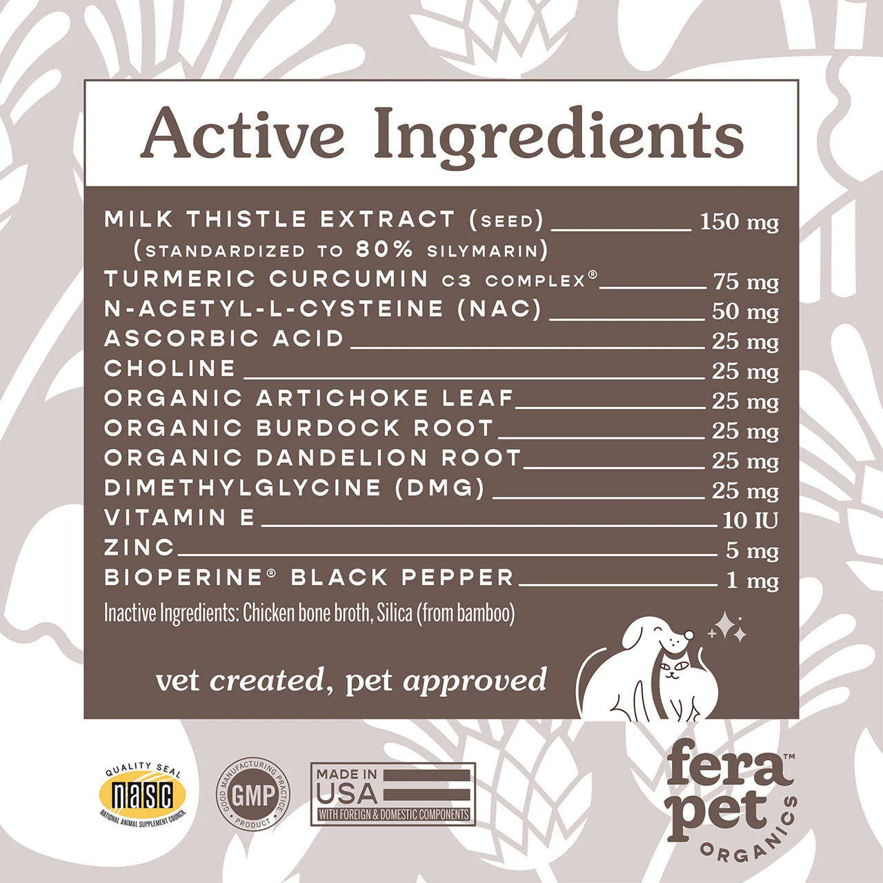 Fera Pet Organics Dog and Cat Supplement, Liver Support