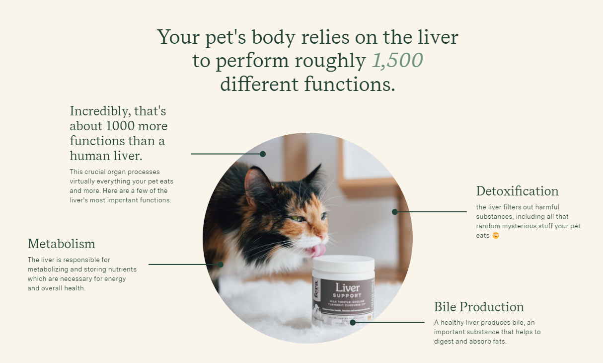 Fera Pet Organics Dog and Cat Supplement, Liver Support