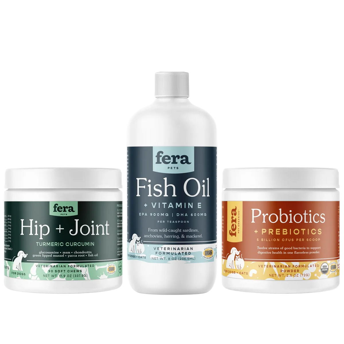 Fera Pet Organics Dog and Cat Supplement, Fera Bundle for Dogs