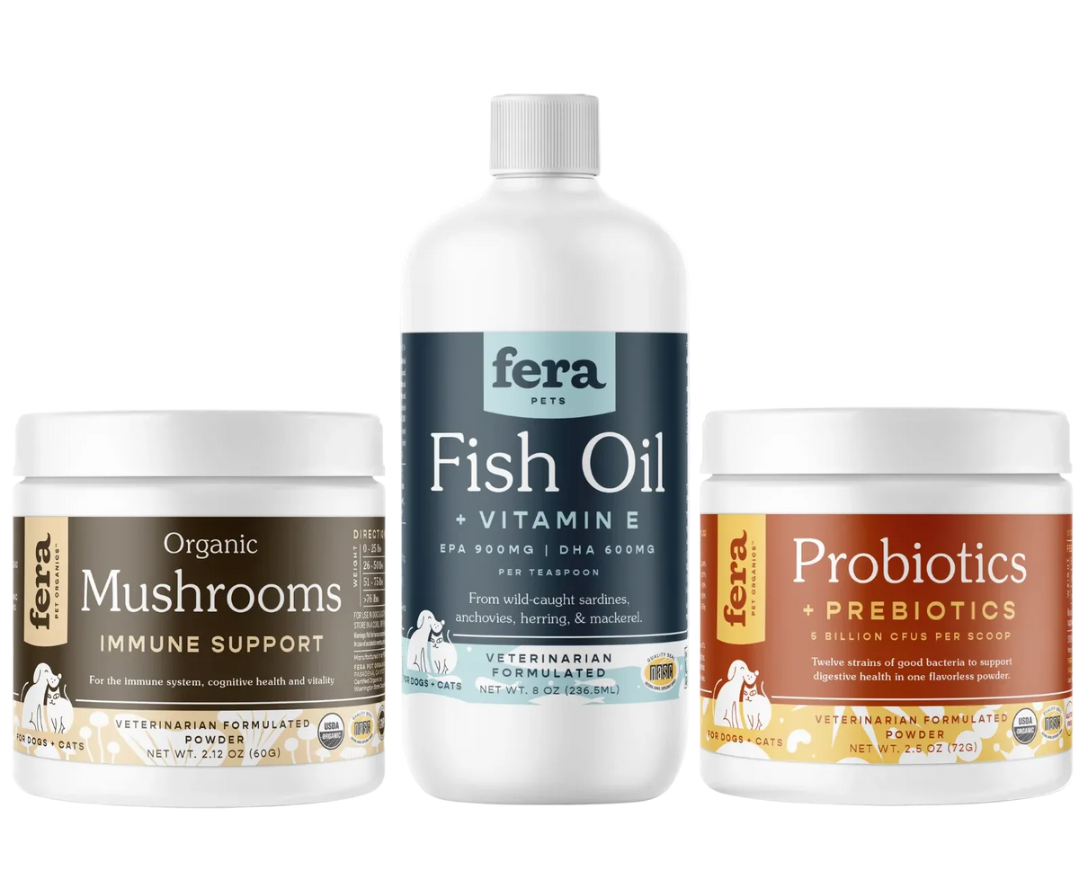 Fera Pet Organics Dog and Cat Supplement, Immunity Boost Bundle
