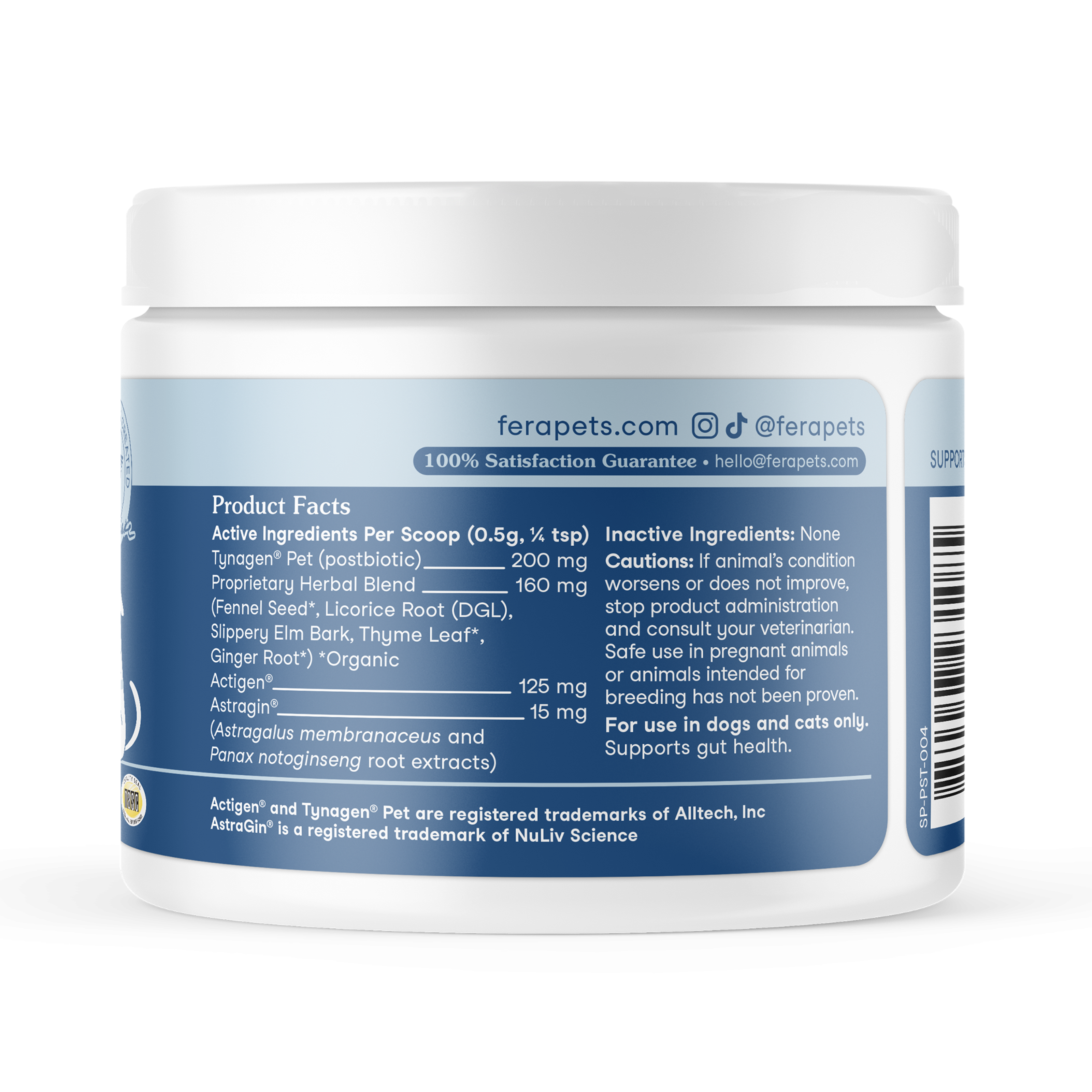 Fera Pet Organics Postbiotics Plus | Dog & Cat Gut Support