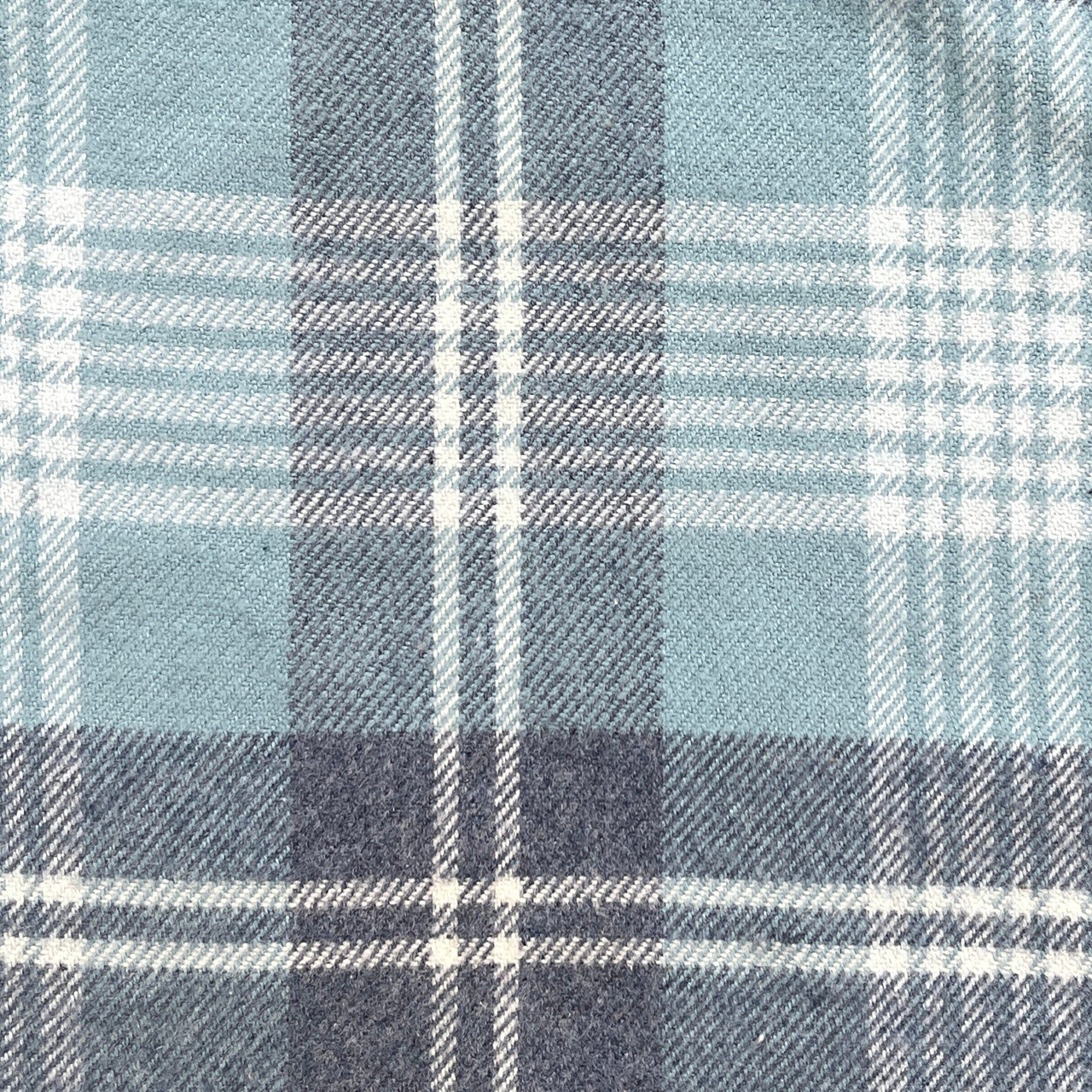 Dog Collar: Blue Frost Plaid Flannel