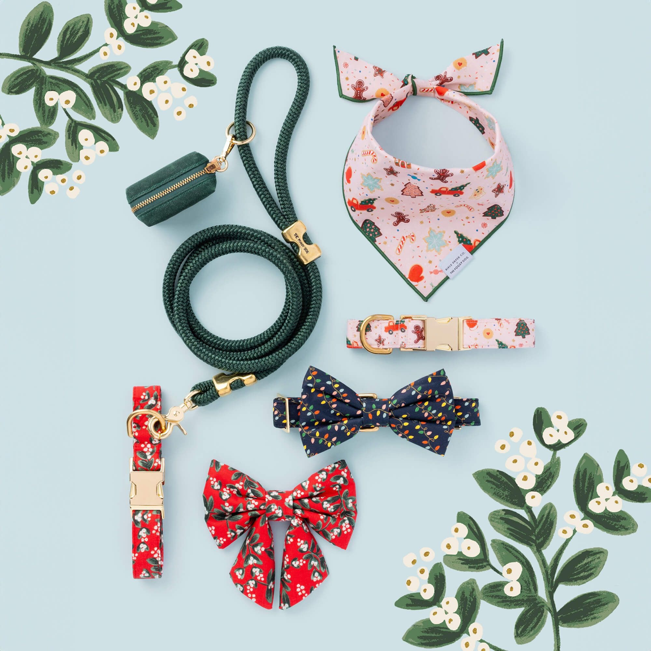 Dog Collar: Rifle Paper Co. x TFD Mistletoe