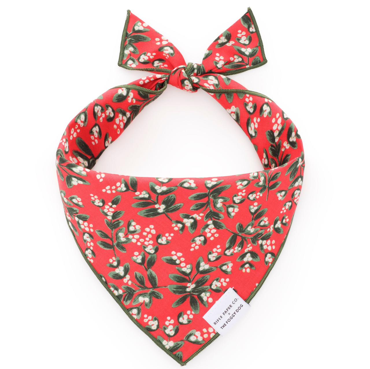 Dog and Cat Bandana: Rifle Paper Co. x TFD Mistletoe