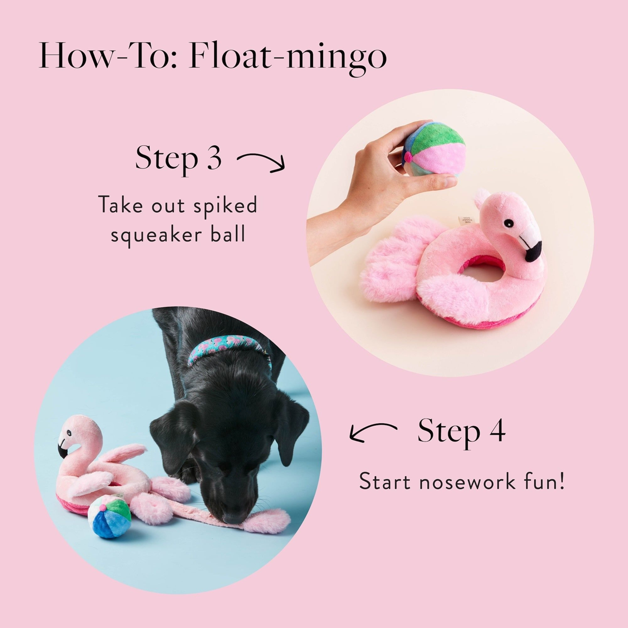 Squeaky Plush Interactive Snuffle Dog toys, Float-mingo