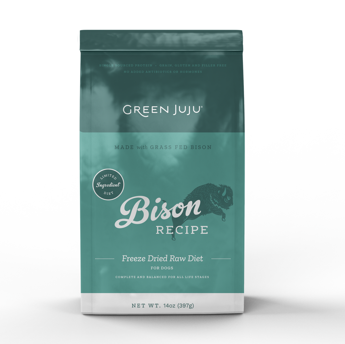 Green Juju Freeze Dried Raw Diet for Dogs, Bison Recipe