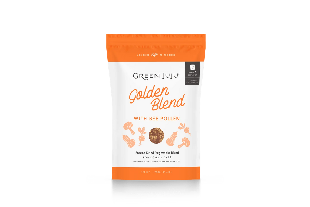 Green Juju Freeze Dried Golden turmeric and ginger root vegetable blend for natural pet inflammation relief