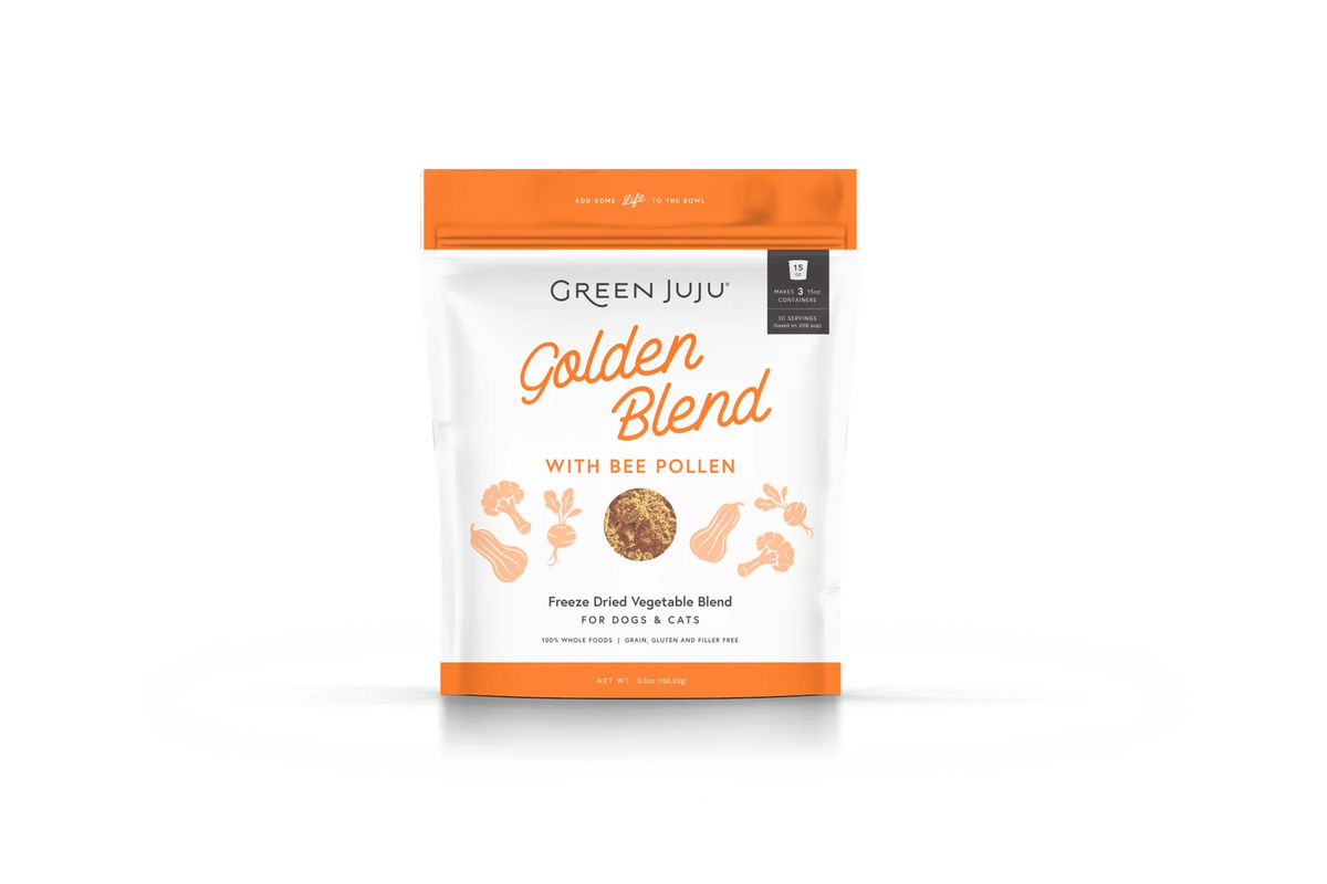 Green Juju Freeze Dried Golden turmeric and ginger root vegetable blend for natural pet inflammation relief 5oz