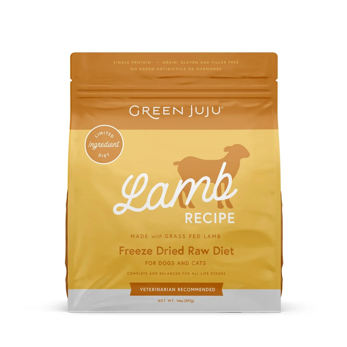 Nutritious, lightweight Green Juju freeze-dried lamb recipe nuggets for premium dog and cat nutrition