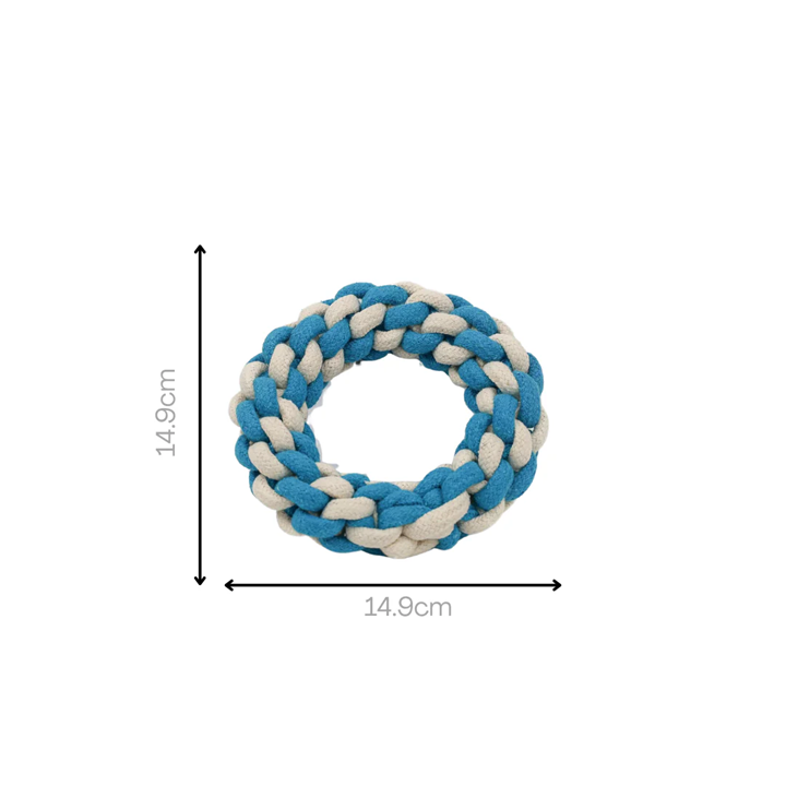 Knotty Interactive Upcycled Cotton Rope Tug Toy Set, Sky and Cloud