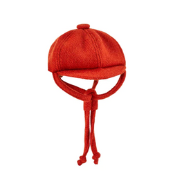 LISH Dog Baker Boy Hat, Bardsey Harris Tweed Orange