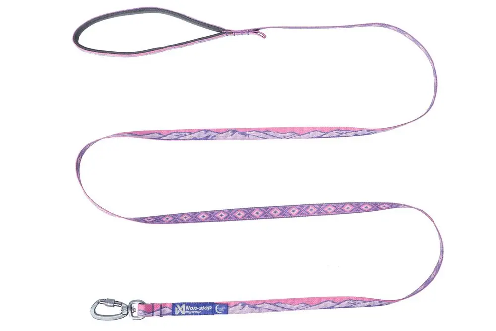 Non-Stop Dog Wear: Rachel Pohl Signature Series Trail Quest Leash Pink/Purple