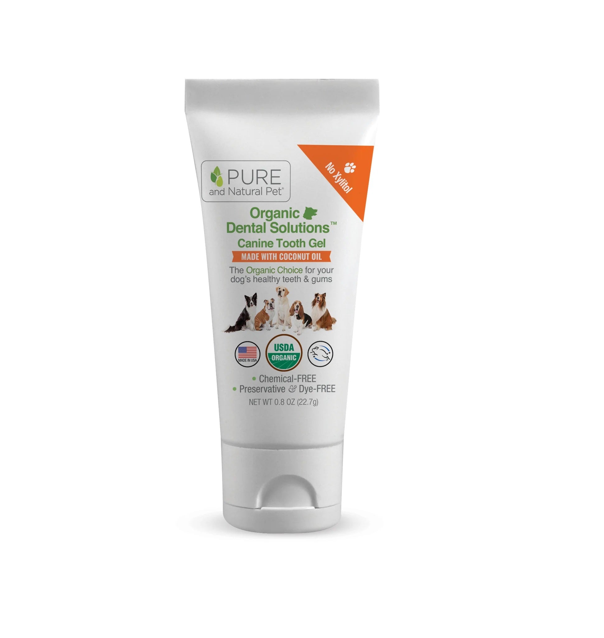 Pure and Natural Dog Organic Dental Solutions: Canine Tooth Gel with Eco-Friendly Bamboo Toothbrush