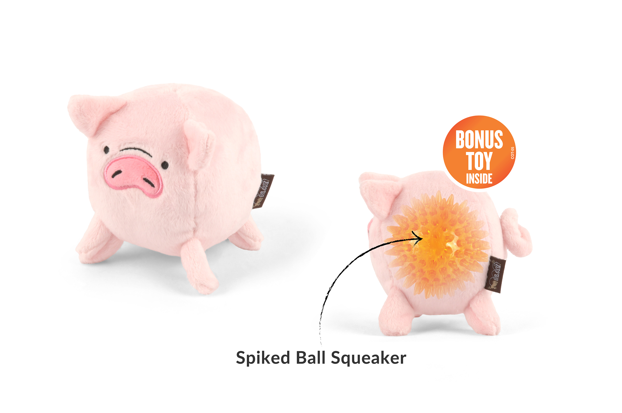 [Pre-Order]P.L.A.Y. Barnyard Buddies Squeaky Plush Dog Toy, Paul the Pig