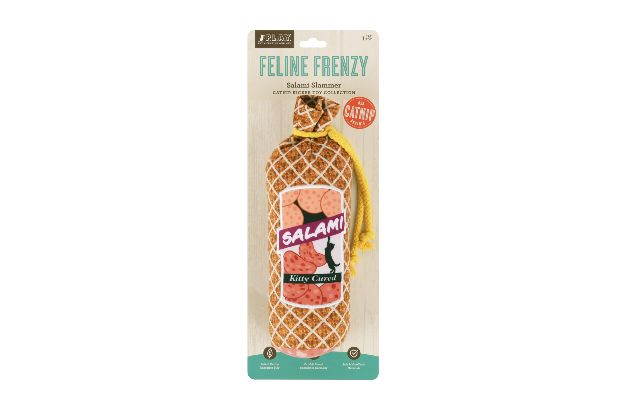[Pre-Order] P.L.A.Y. Feline Frenzy, Catnip Kicker Toy set: Salami