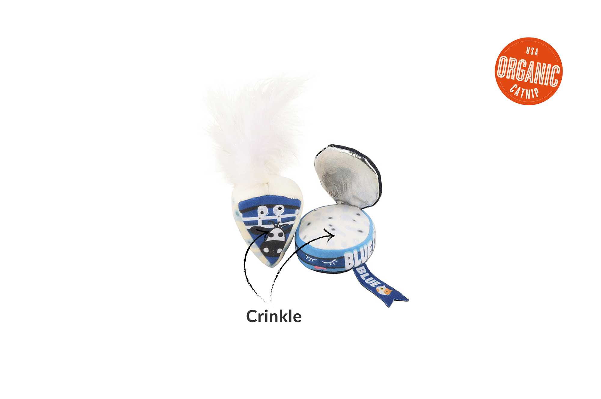 [Pre-Order] P.L.A.Y. Feline Frenzy, Catnip Toy set: Blue Cheese