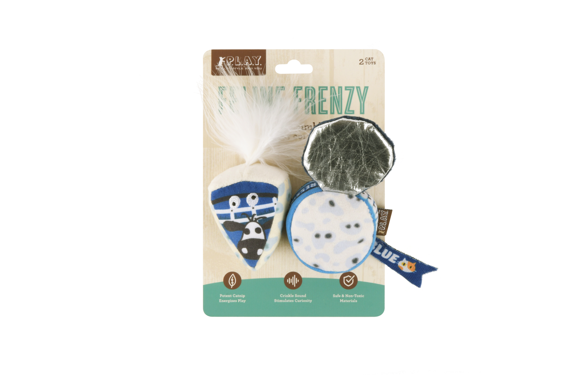 [Pre-Order] P.L.A.Y. Feline Frenzy, Catnip Toy set: Blue Cheese
