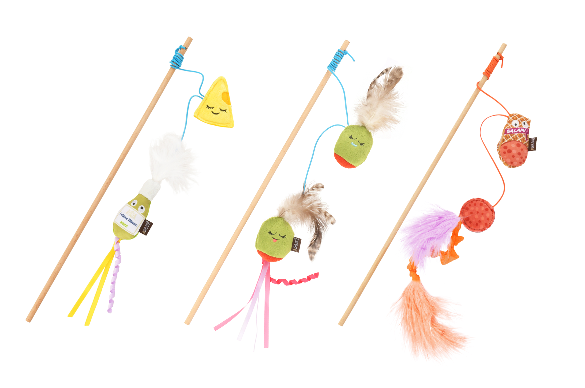 [Pre-Order] P.L.A.Y. Feline Frenzy, Wand Cat Toy: Salami