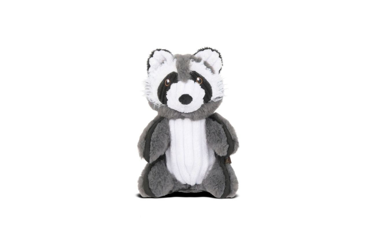 P.L.A.Y. Forest Friends Squeaky Plush Dog toys, Robby the Raccoon