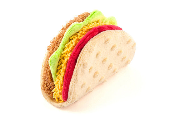 P.L.A.Y. The International Classic Squeaky Plush Dog Toy, Taco