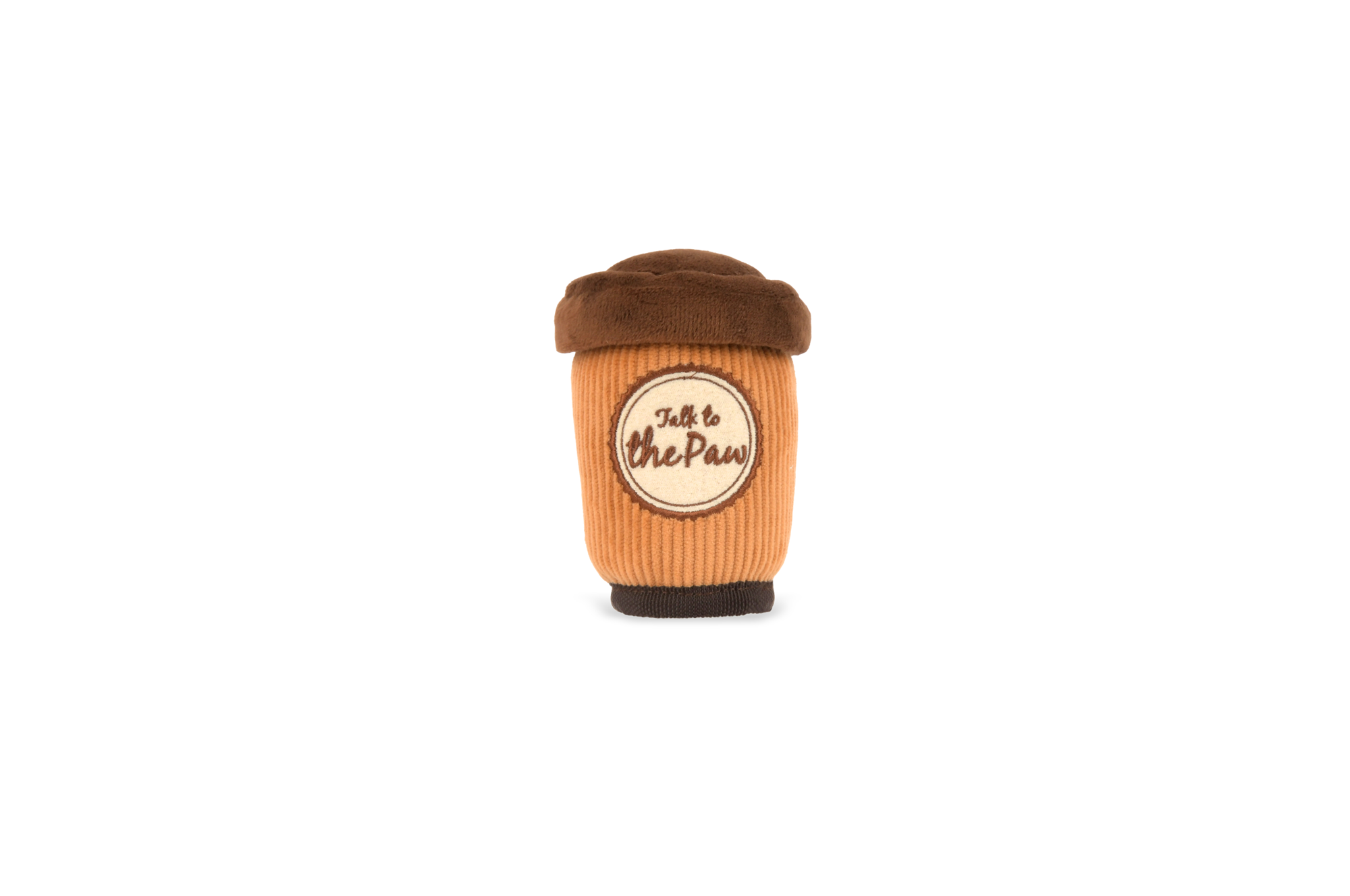 [Pre-Order] P.L.A.Y. Pup Cup Cafe Squeaky Plush Dog toys, Doggo's Java (mini sized)